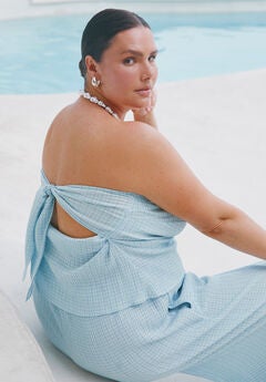 Back Tie Bandeau Top