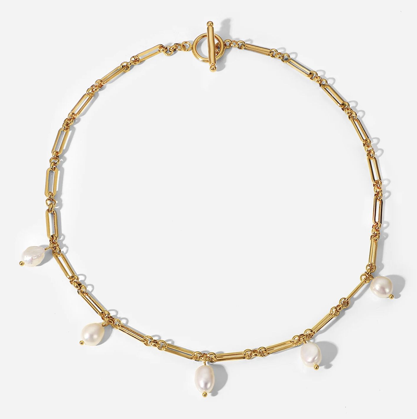 Ashley Necklace, GOLD PEARL, hi-res image number 0
