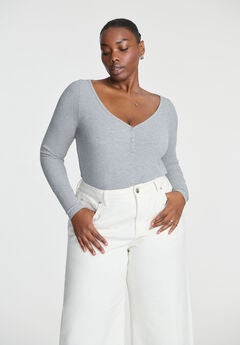 Soft Brushed Henley Long Sleeve