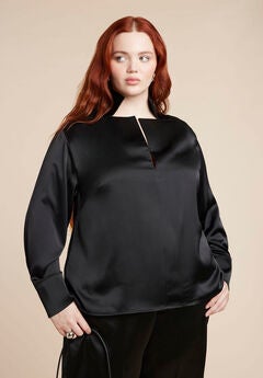 Deconstructed Neckline Blouse