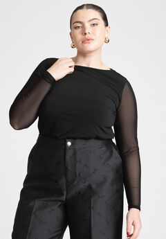 Sheer Sleeve Tee