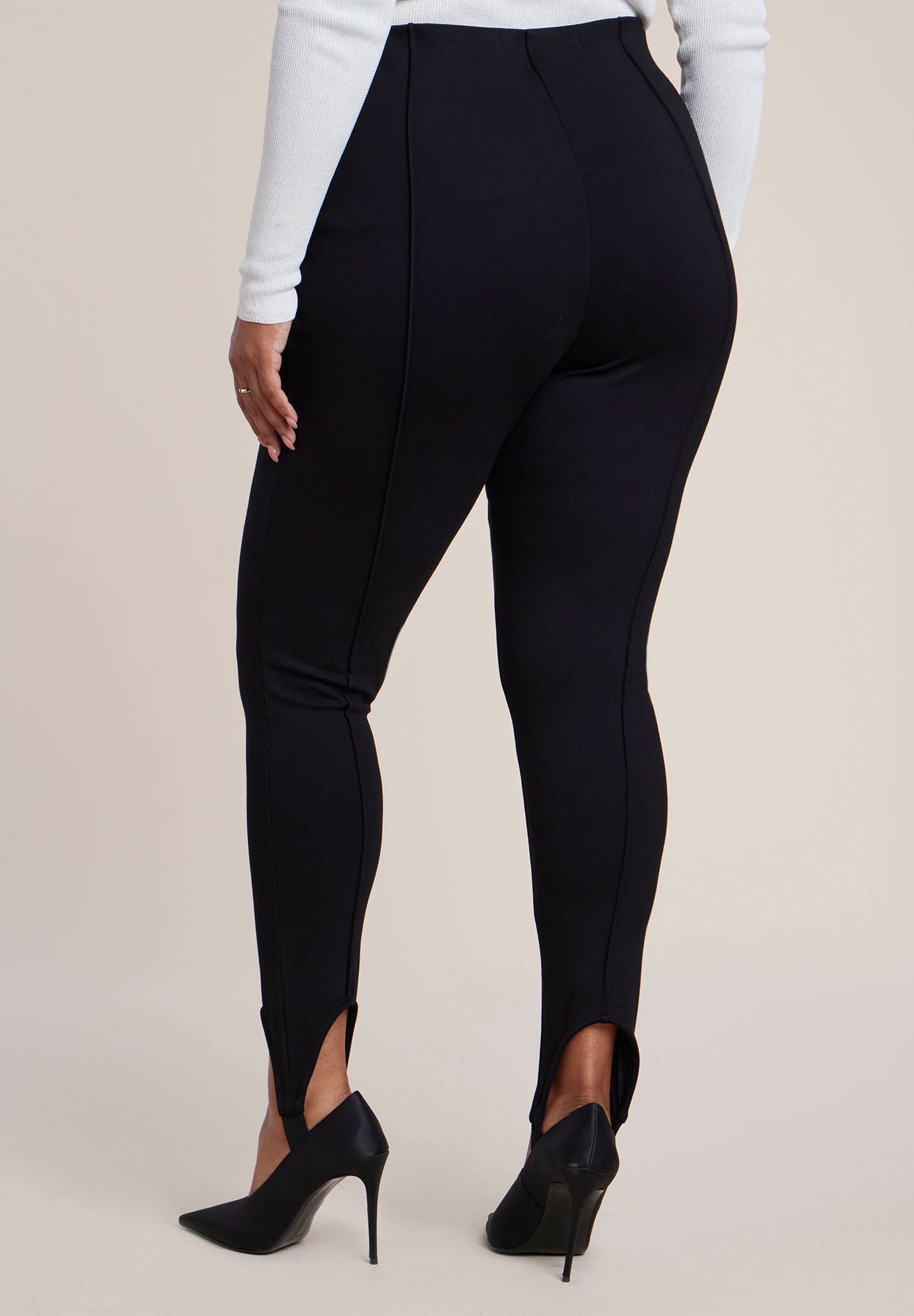 Miracle Flawless Ponte Stirrup Legging, BLACK ONYX, alternate image number 2