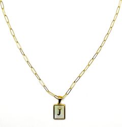 Pearlescent Initial Necklace