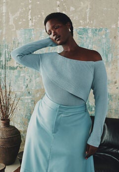 Ribbed Off The Shoulder Sweater