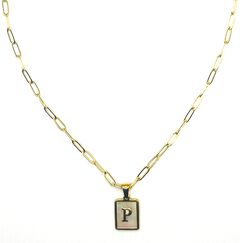 Pearlescent Initial Necklace