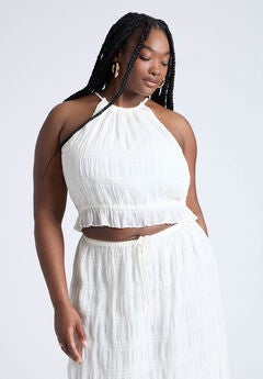 Ruched Tiered Top