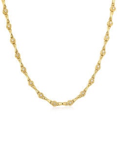 The Coquille Tennis Necklace- Gold