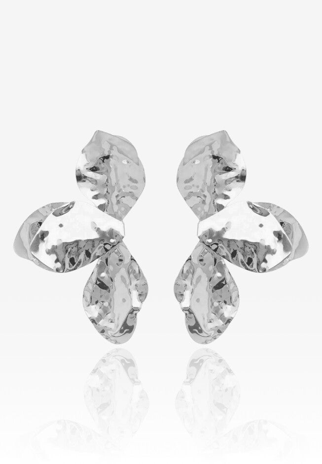 Rue Flower Earrings, SILVER, hi-res image number null