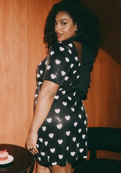 Mini Heart Sequin Dress