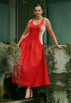 Flare Skirt Tank Dress