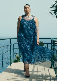 Floral Pattern Tank Dress