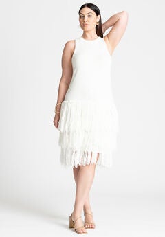 Plus Size Fringe Dress