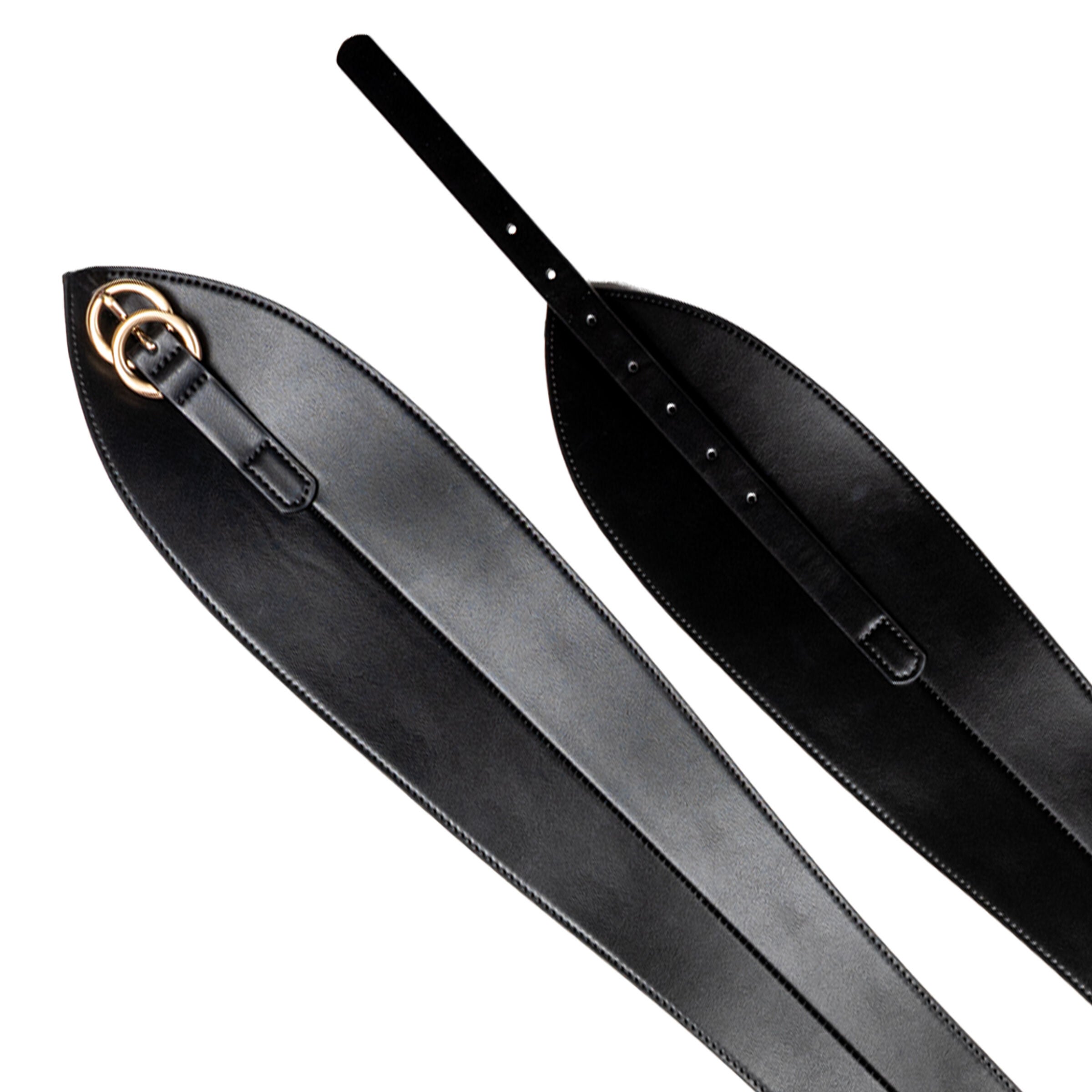  V Shape Wide Waist Belt, BLACK, alternate image number 3