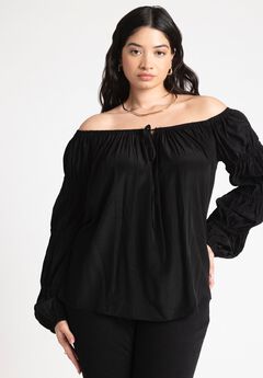 Off The Shoulder Detail Blouse