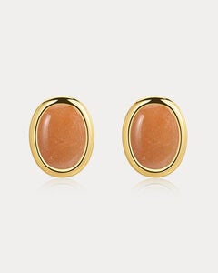 The Sunset Stone Studs- Red