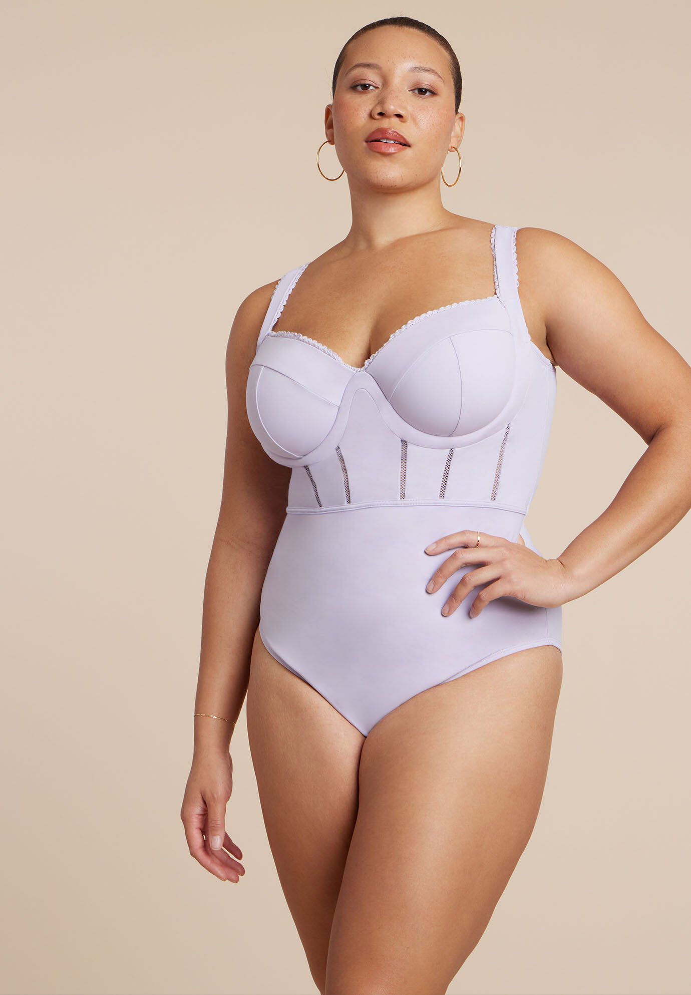 Lace Detail Corset One Piece