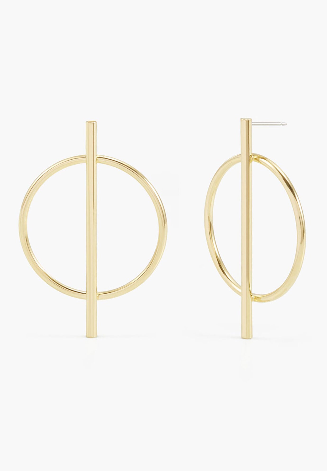 Piper Long Bar Hoops, GOLD, hi-res image number 0