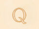 Madeline Gold Initial Pendant, Q, alternate image number 1
