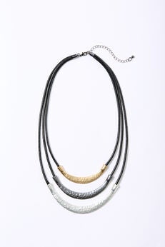 3 Row Multi Metal Necklace