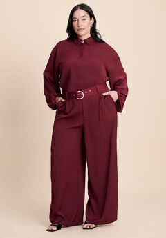 Wide Leg Belted Pant