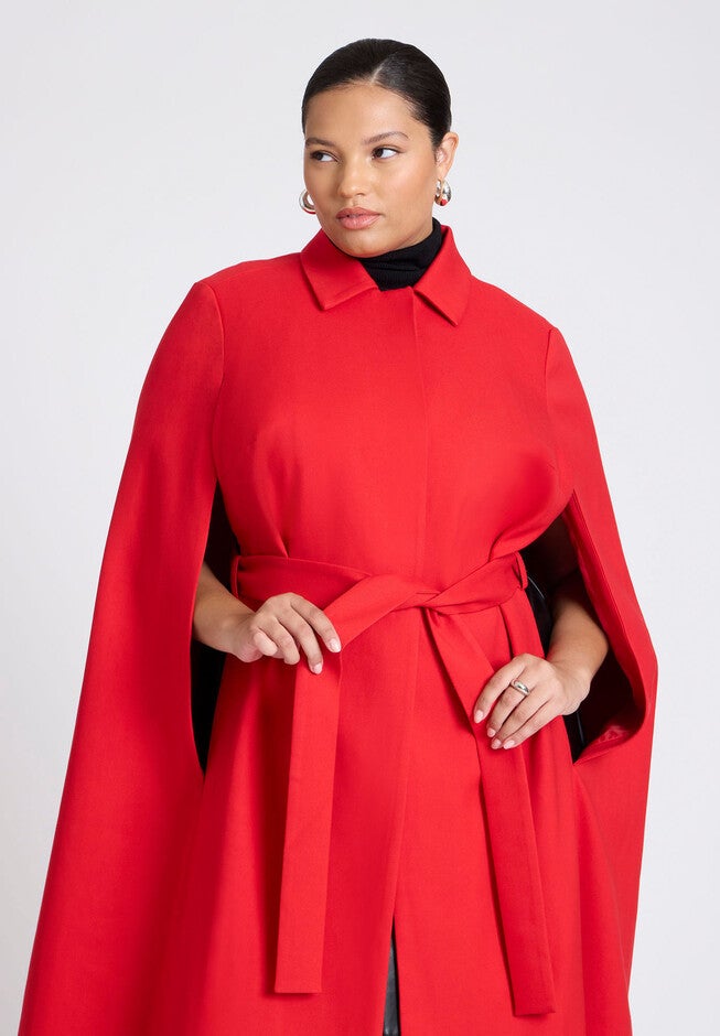 Cape Coat, RED, alternate image number null
