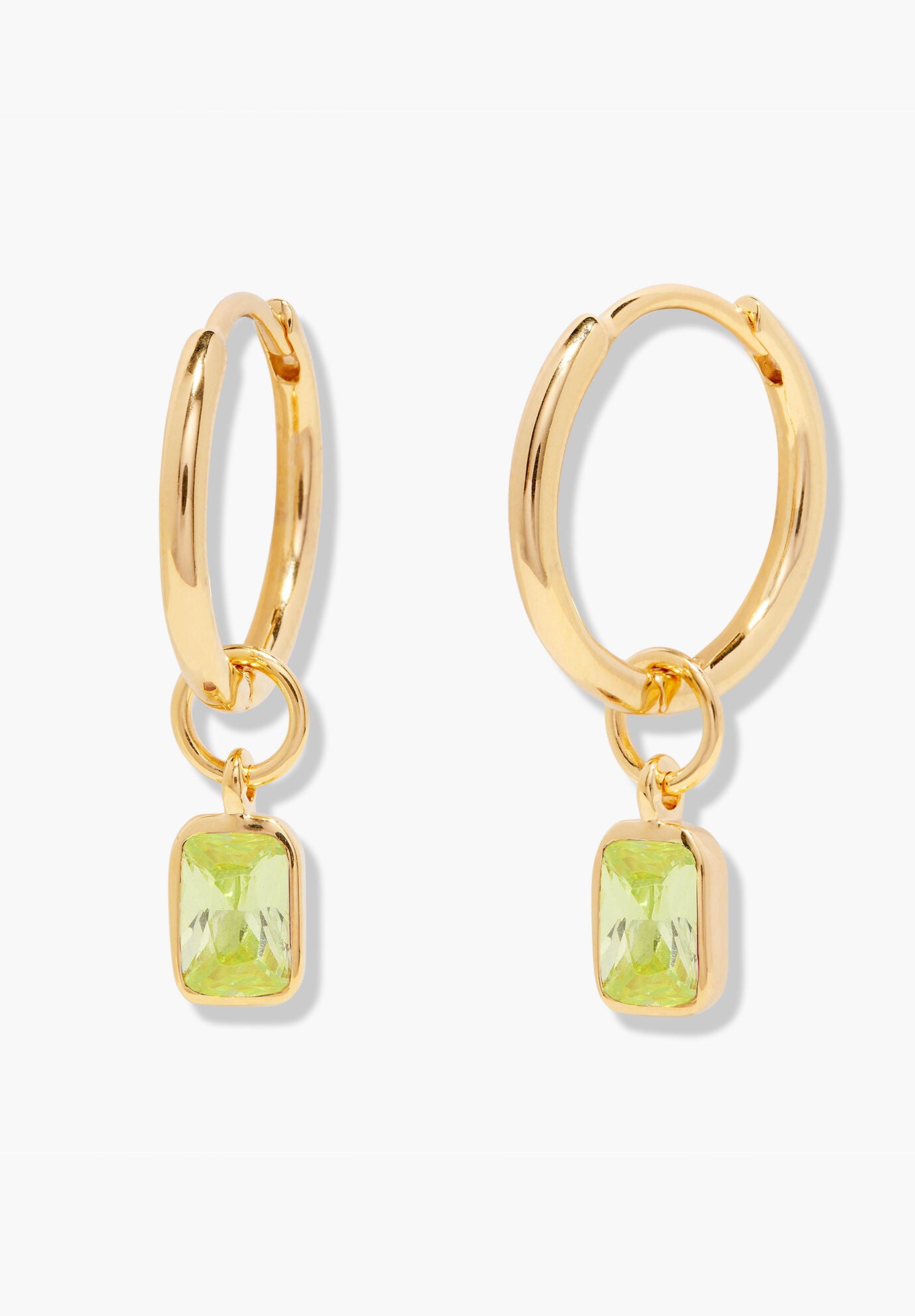 Mackenzie Gold Birthstone Hoops, AUGUST, hi-res image number 0