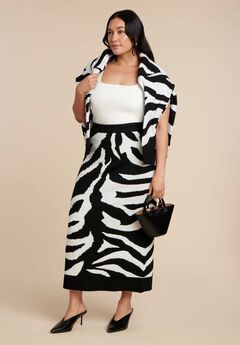 Intarsia Maxi Skirt