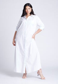 Collared Maxi Shirt Dress