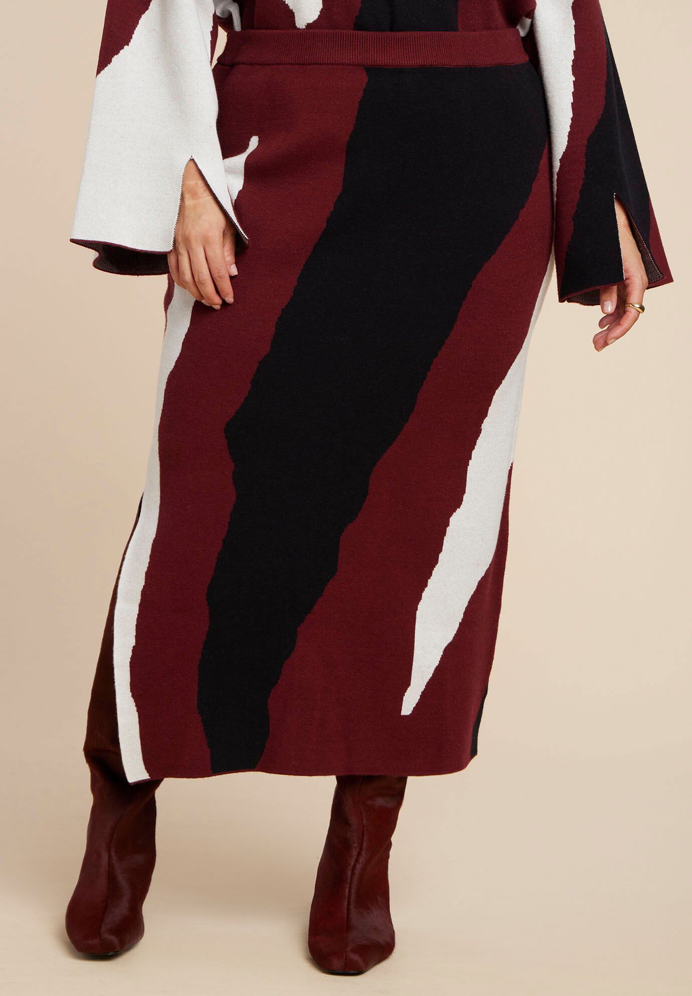 Intarsia Sweater Skirt