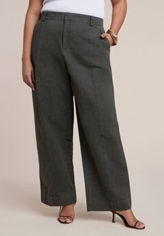 Twill Straight Leg Pant