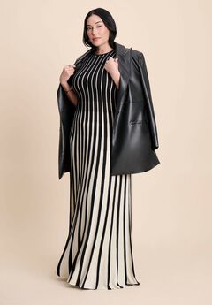 Two Tone Sweater Dress