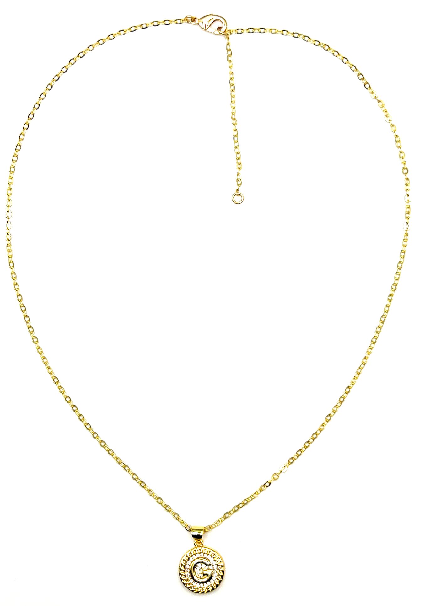 Lustre Initial Necklace, G, hi-res image number 0