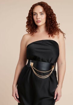 Wide Waist Chain Belt