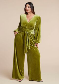 Velvet Wide Leg Jumpsuit