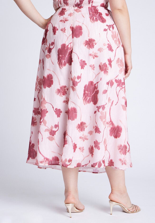 Floral Full Skirt, BLOOMS OF PINK, alternate image number null