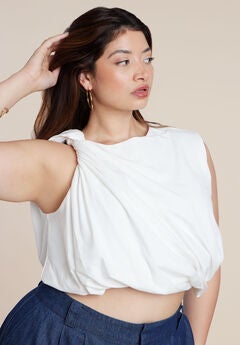 Twist Drape Bubble Tee