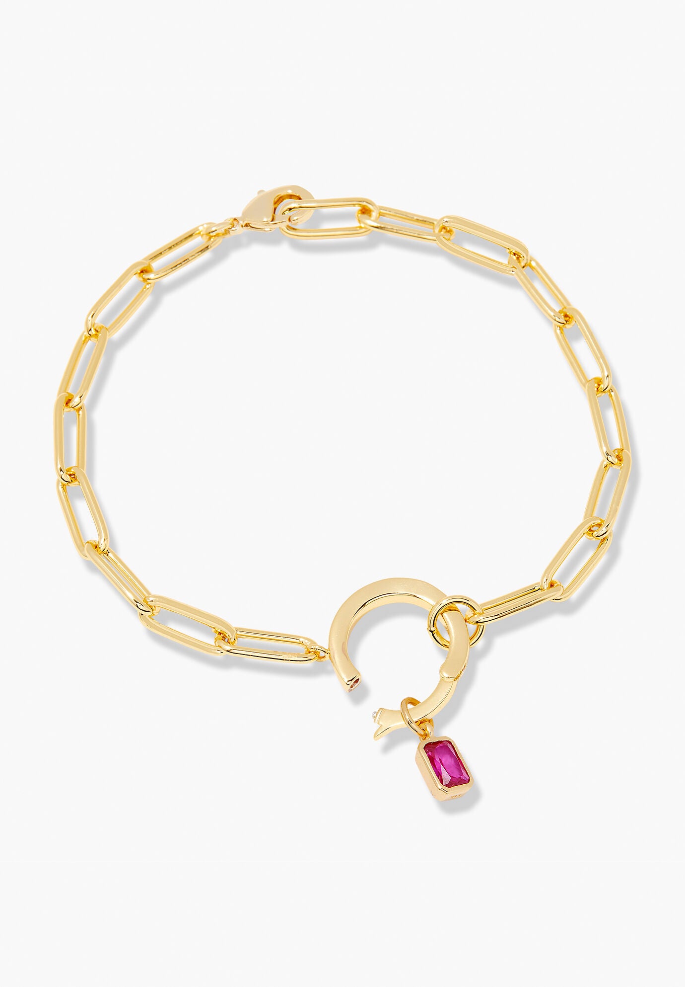 Colette Gold Birthstone Bracelet, JULY, on-hover image number 1