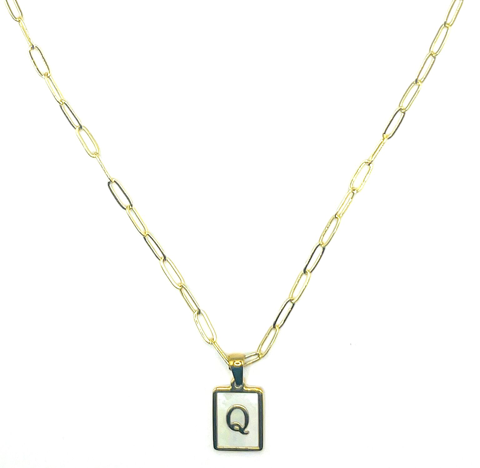 Pearlescent Initial Necklace, Q, hi-res image number 0