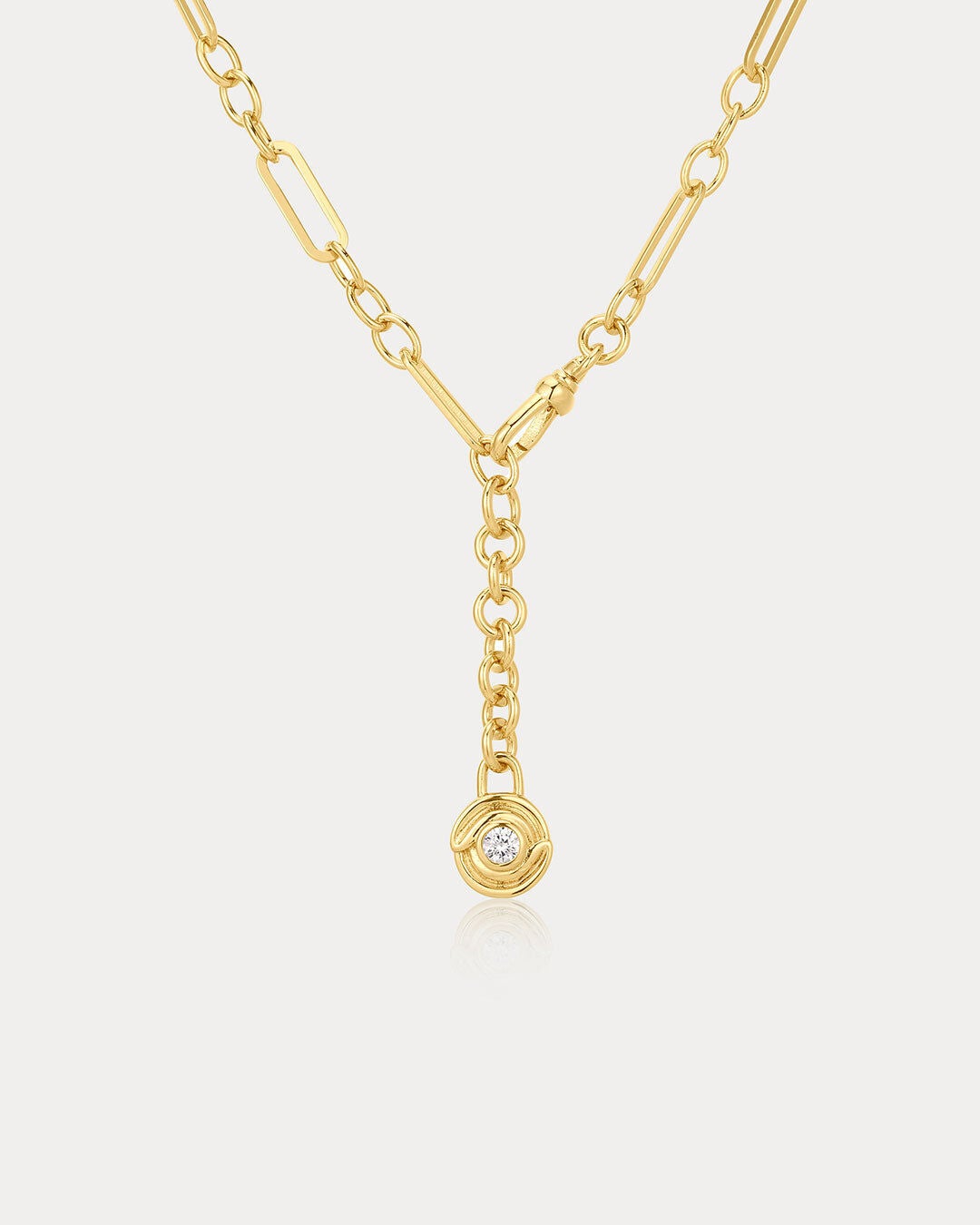 The Wave Bezel Lariat, GOLD, hi-res image number 0