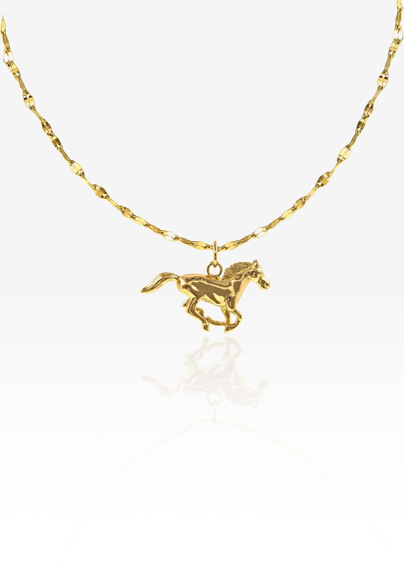 Chip Horse Necklace, GOLD, hi-res image number 0