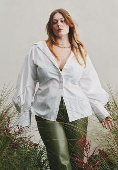 Cut Out Hem Button Up