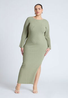 Wide Sleeve Maxi Sweater Dress