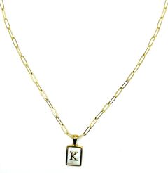 Pearlescent Initial Necklace