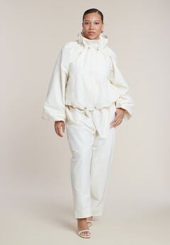 Cotton-Blend Straight Leg Pant