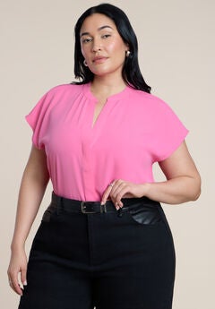 Notch Collar Blouse