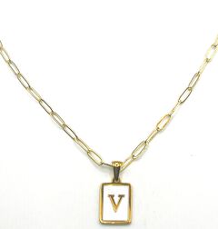 Pearlescent Initial Necklace