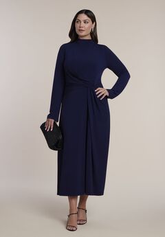 Draped Knit Maxi Dress