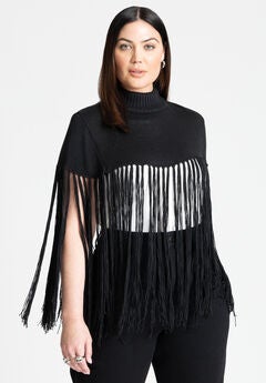 Fringe Half Sweater