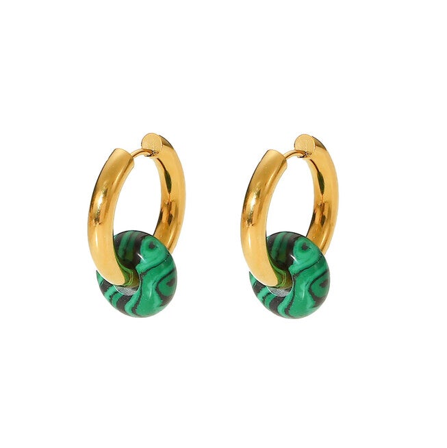 Clara Earrings, GOLD GREEN, hi-res image number 0