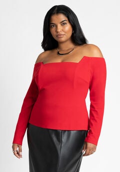 Plus Size Square Neck Shirts And Tops